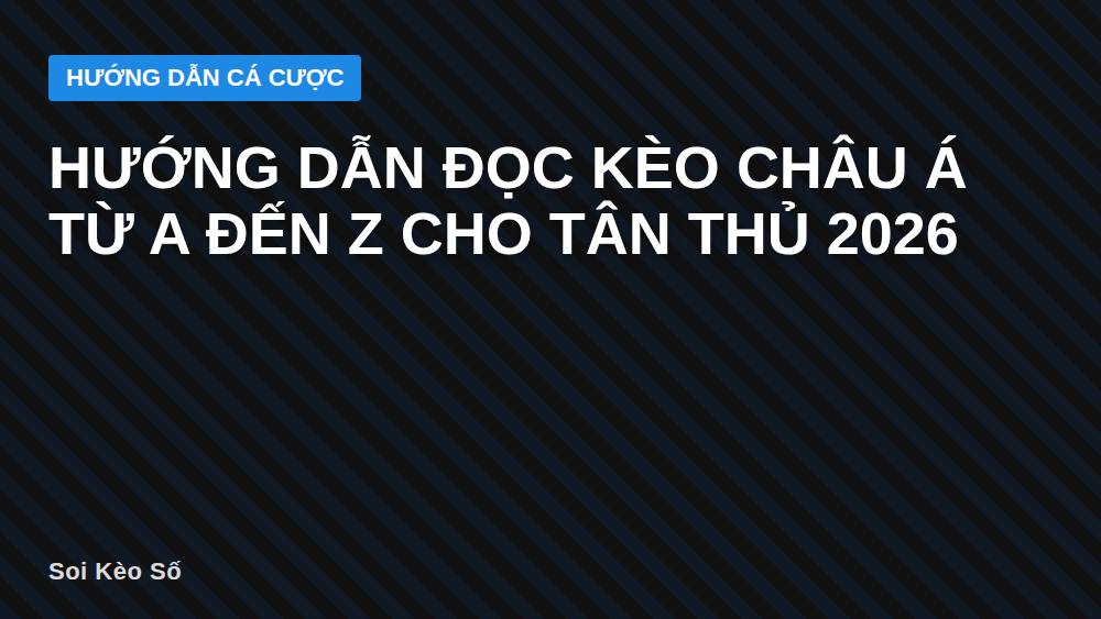 Hướng Dẫn Đọc Kèo Châu Á Từ A Đến Z Cho Tân Thủ 2026