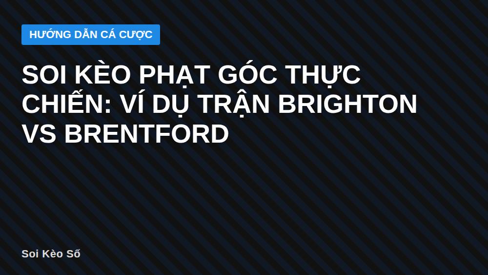 Soi kèo phạt góc thực chiến: ví dụ trận Brighton vs Brentford